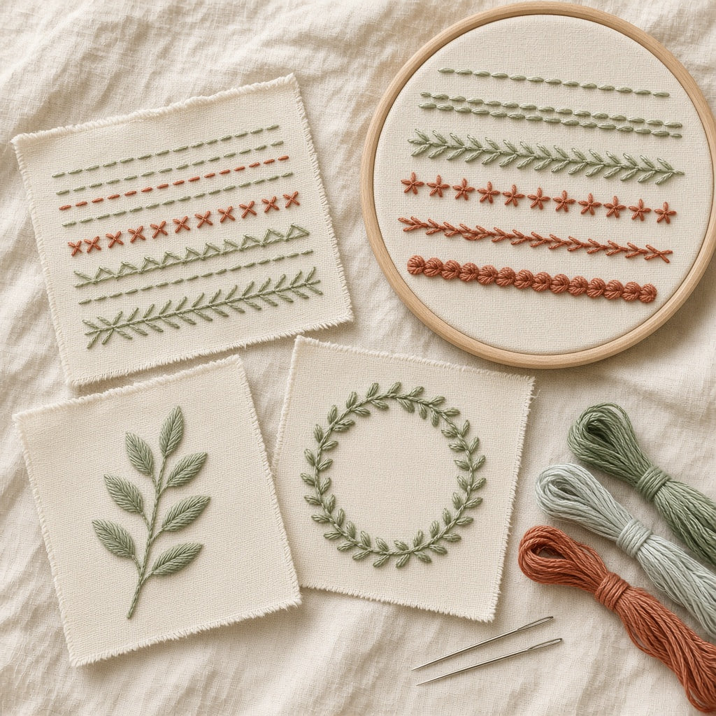Learn 20 Stitches 3-pattern embroidery set