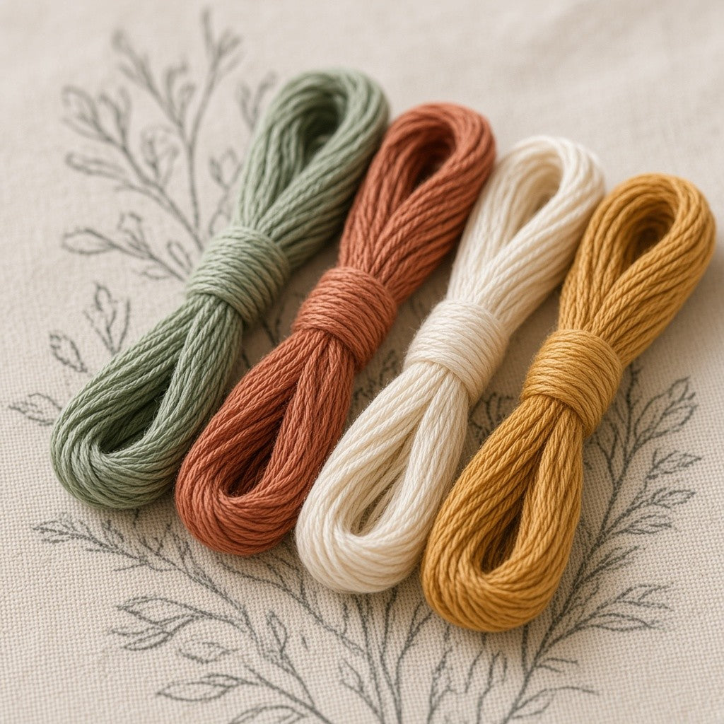 Pattern Refill matching thread skeins on the printed fabric. Hoop not included.